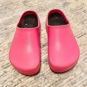Birkenstock Super Birki Women’s Clog Mule Sz 39 Comfort Pink Almond Toe Slip On